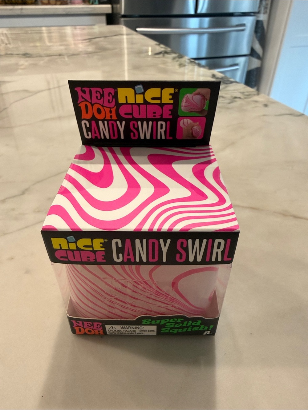 Nee Doh Nice Cube Candy Swirl Stress Toy - Pink- holiday